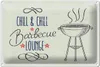 Blechschild  Chill & Chill Barbecue Lounge, 30x20 cm, Produktbild-Vorschau 1