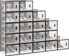 A tiered arrangement of transparent shoe boxes, each containing a pair of shoes. Náhľad obrázku produktu