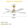 Sofucor 132 cm moderner Deckenventilator, Produktbild-Vorschau 2
