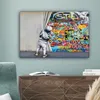Wanddeko 90x60 cm - Banksy - Junge - Ilussie - Produktbild-Vorschau 4