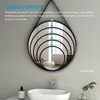 Heilmetz Miroir rond Φ80cm Miroir mural avec ceinture noire Voir les images du produit 6