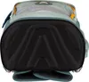 The bottom and back of a school backpack are shown, with a padded, textured back panel and shoulder straps visible. Produktbild-Vorschau