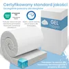 Image shows a rolled-up gel topper and its packaging, with various certification logos and descriptive text. Produktbild-Vorschau
