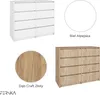 BDW, cassettiera, credenza soggiorno, 120x100cm, cashmere Anteprima dell’immagine prodotto 5