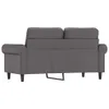Design 2-Sitzer-Sofa Grau 120 cm Kunstleder, Schlafsofas Produktbild-Vorschau 5