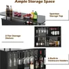 Stół barowy KOMFOTTEU z 2 przegrodami i podnóżkiem, stół Podgląd zdjęcia produktu 4