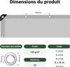 Wiltec Bâche de camion 5 x 8m 120g/m² vert/gris PE Œillets Voir les images du produit 3