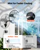 VEVOR 95 W priemyselný nástenný ventilátor 56 cm, 7 m/s, Náhľad obrázku produktu 3