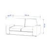 Dekoria Bezug für Kivik 2-Sitzer Sofa, beige-golden, Bezug Produktbild-Vorschau 4