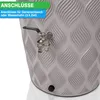 YourCasa Regentonne 240 Liter [Seabreeze Flower]  Creme mit Produktbild-Vorschau 5