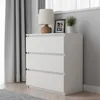 Kommode Schubladenkommode weiß matt - 60x77x 33,7cm mit 4 Produktbild-Vorschau 4