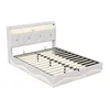 Cama tapizada INONEFT de 160x200 cm con LED y USB, cama Vista previa de la imagen del producto 12