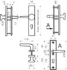 Sicherheitsbeschlag Tira alu F1 satiniert PZ mit 2x Drücker Produktbild-Vorschau 2