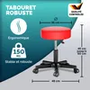 CASARIA® Tabouret de bureau rouge pivotant 360° hauteur Voir les images du produit 4