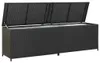 vidaXL Gartenbox Poly Rattan 200x50x60 cm Schwarz Produktbild-Vorschau 2