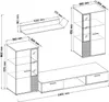 Wohnwand SALSA Schrankwand TV-Schrank Wandregal 2xVitrine Produktbild-Vorschau 2