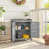 Gartenschrank mit Pflanztisch, Holz Geräteschuppen mit Produktbild-Vorschau 9