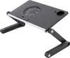 Notebookový stolík s USB ventilátorom - striebornočierny Náhľad obrázku produktu 3