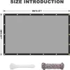 （3X5M）Schwarz Halbtransparent Sonnenschutz PVC Plane, Produktbild-Vorschau 8