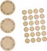 24 Universaletiketten - Blumenranke Kraftpapieroptik - rund Produktbild-Vorschau 1