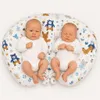 Bobono Coussin d'allaitement pour jumeaux bleu grenat Voir les images du produit 1