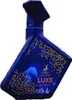 A blue perfume bottle with gold accents. Produktbild-Vorschau