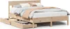 vidaXL Massivholzbett ohne Matratze 140x190 cm Kiefernholz Produktbild-Vorschau 1