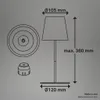 3 in 1 LED Tischlampe Akku USB Aufladbar RGBW Kabellos Produktbild-Vorschau 12