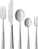 A set of five pieces of silverware, including a knife, fork, and three spoons of varying sizes, arranged in a line against a white background. Náhled obrázku produktu