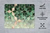 MuchoWow® Mauspad Mousepad Blätter - Gold - Würfel - Luxus Produktbild-Vorschau 2