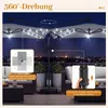 Parasol ogrodowy COSTWAY 250 cm z podstawą, oświetleniem Podgląd zdjęcia produktu 7
