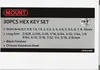 The image shows the packaging of a 30-piece hex key set, detailing its features and specifications. Voir les images du produit
