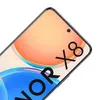 Close-up of a smartphone screen with text overlay. Produktbild-Vorschau