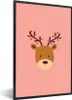 MuchoWow® MuchoWow® Gerahmtes Poster Rentier - Weihnachten Produktbild-Vorschau 1