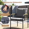 Zestaw mebli ogrodowych COSTWAY z polyratanu, 3-częściowy Podgląd zdjęcia produktu 6