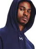 Under Armour Blue Ua Rivale Vlies Hoodie mit Logo – S Produktbild-Vorschau 6