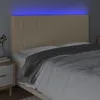 vidaXL LED Kopfteil Creme 180x5x118/128 cm Stoff -  Kopf- & Produktbild-Vorschau 4