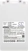 A white battery pack with a label containing product information and warnings. Náhled obrázku produktu