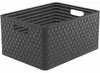 ROTHO Panier de rangement "Country" 28 l anthracite L89245 Voir les images du produit 1