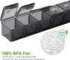 Tablettenbox 7 Tage 2 Stück, SUKUOS 2X Pillendose 7 Fächer, Produktbild-Vorschau 3