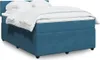 Boxspringbett mit Matratze Blau 140x190 cm Samt Produktbild-Vorschau 2