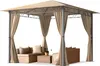 A gazebo with furniture and curtains. Produktbild-Vorschau