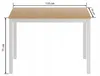 Stół do jadalni 70 x 110 cm kolor biały i dąb naturalny Podgląd zdjęcia produktu 4