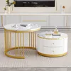 MODFU Couchtisch Wohnzimmertisch 2er Set für Wohnzimmer, Produktbild-Vorschau 1