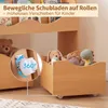 COSTWAY Kinderregal mit 2 Boxen auf Rollen, Bücherregal Produktbild-Vorschau 5