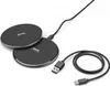 Kabelloses Ladegerät "QI-FC10", 2er-Set, Schwarz (00188321) Produktbild-Vorschau 1