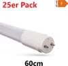 A close-up shot of a white LED tube light with a white connector and two metal pins. Produktbild-Vorschau