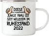 Rentnerin 2022 Emaille Tasse Rente Lustig Spruch Ruhestand Produktbild-Vorschau 1