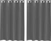 vidaXL Voile Vorhänge mit Ösen 2 Stk. Dunkelgrau 140x175 cm Produktbild-Vorschau 1