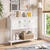 COSTWAY Vintage console tafel met 2 lades en 2 kastjes, Productafbeelding-voorbeeld 2
